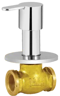 Concealed stop cock showing its solid brass body